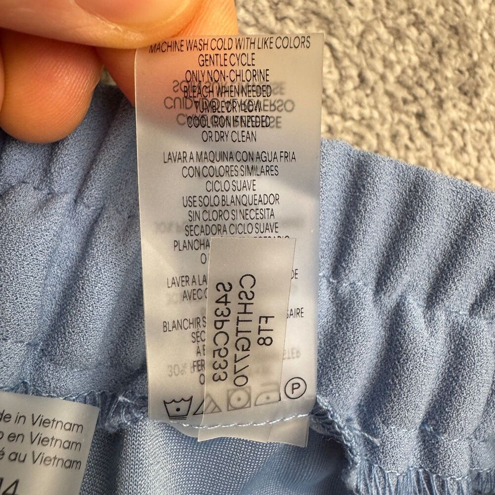 Calvin Klein Slim Leg Ankle Length Trouser Dress Pants Womens 14 Blue Infinite - Picture 11 of 16